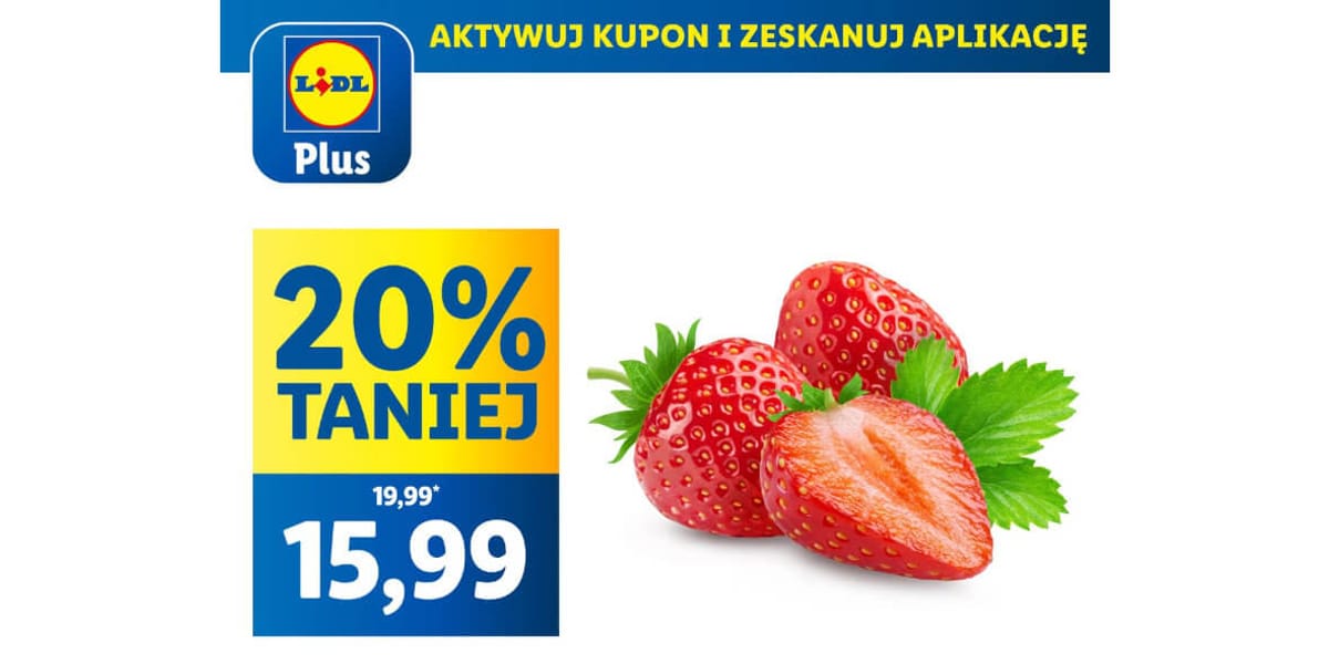 Lidl: KUPON -20% na polskie truskawki