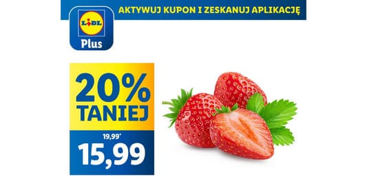 Lidl: KUPON -20% na polskie truskawki 02.06.2025