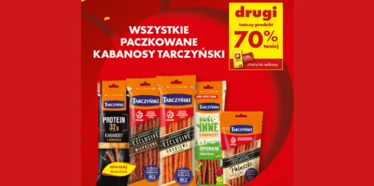 Biedronka: -70% na wszystkie paczkowane kabanosy Tarczyński 03.02.2025