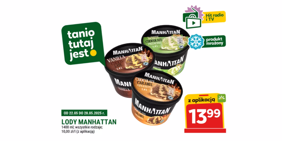 Stokrotka Supermarket: 13,99 zł za lody Manhattan