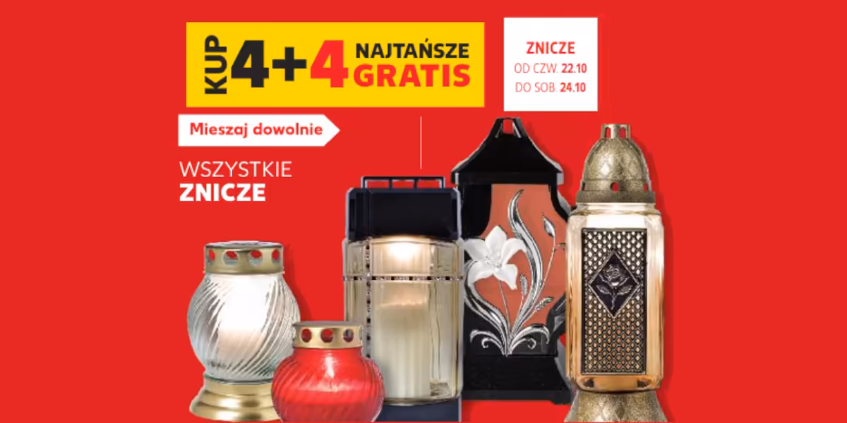 Kaufland: 4+4 GRATIS na wszystkie znicze