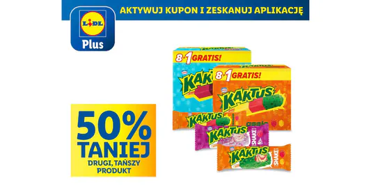 Lidl: KUPON -50% na lody Kaktus 02.06.2025