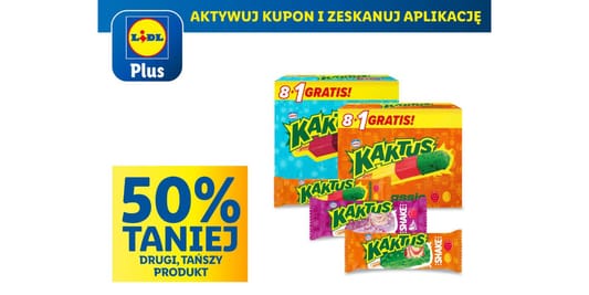 Lidl: KUPON -50% na lody Kaktus 02.06.2025
