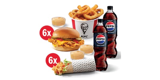 KFC: 89,99 zł 6x iTwist+6x Cheeseburger+Kubełek Onion Rings 30.01.2026