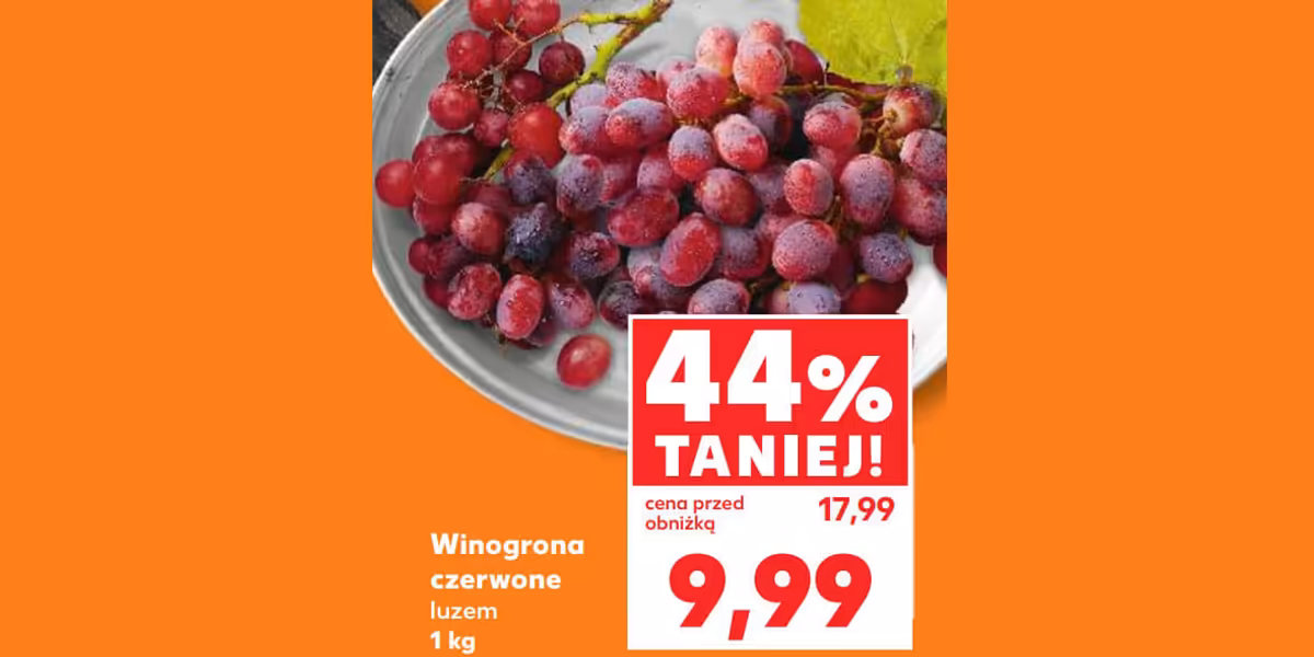 Kaufland: -44% na winogrono czerwone