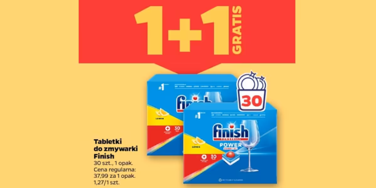 Netto: 1+1 GRATIS na tabletki do zmywarki Finish