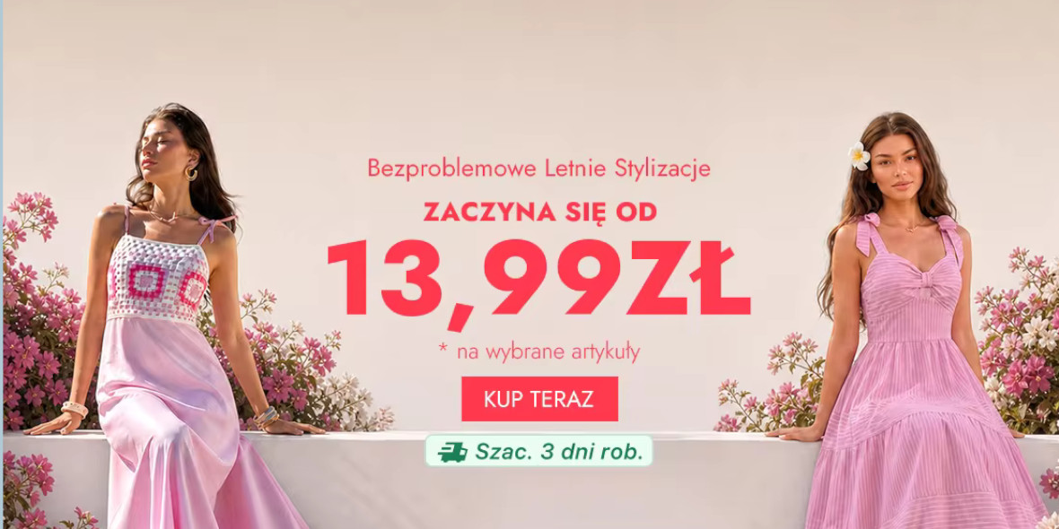 SHEIN: Od 13,99 zł za wybrane produkty 24.08.2026