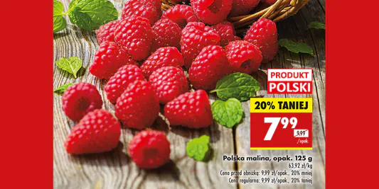 Biedronka: -20% na polskie maliny 20.05.2025