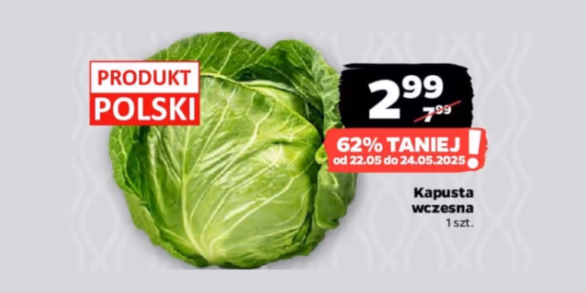 Netto: -62% na polską kapustę wczesną