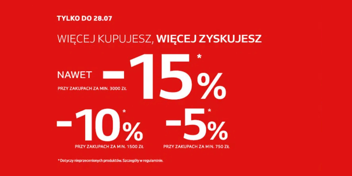 Komfort: Do -15% na zakupy w Komfort 15.07.2026