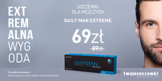 Twoje Soczewki: 69 zł za soczewki kontaktowe Daily Man 14.08.2019