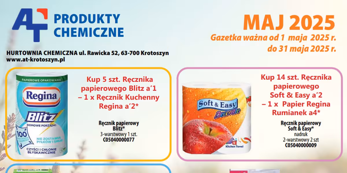 A-T S.A.: Gazetka A-T od 1 maja 2025 aktualna - Produkty chemiczne 2025-05-01